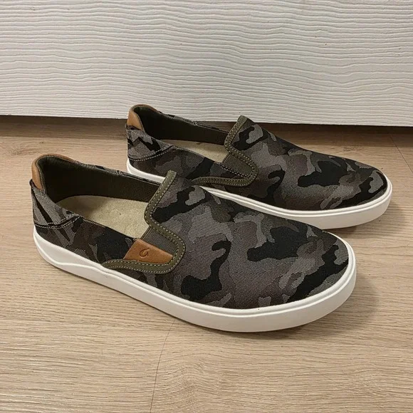 OluKai Green‎ Camo Lae'Ahi Pa'i Outdoor Versatile Lifestyle Sneakers Size 9